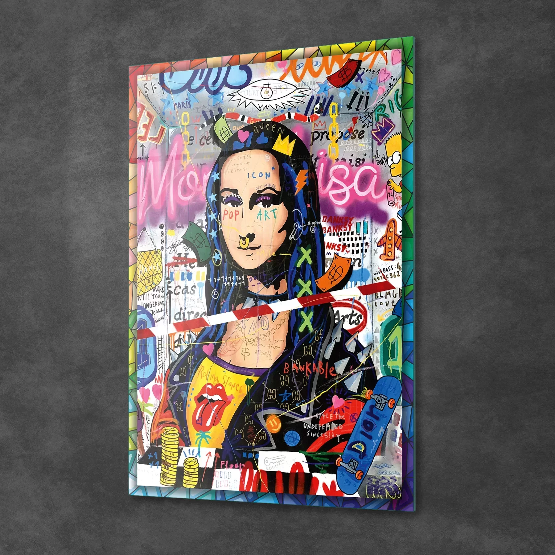 Picture of Decovetro Cam Tablo Pop Art Mona Lisa 30x40 cm