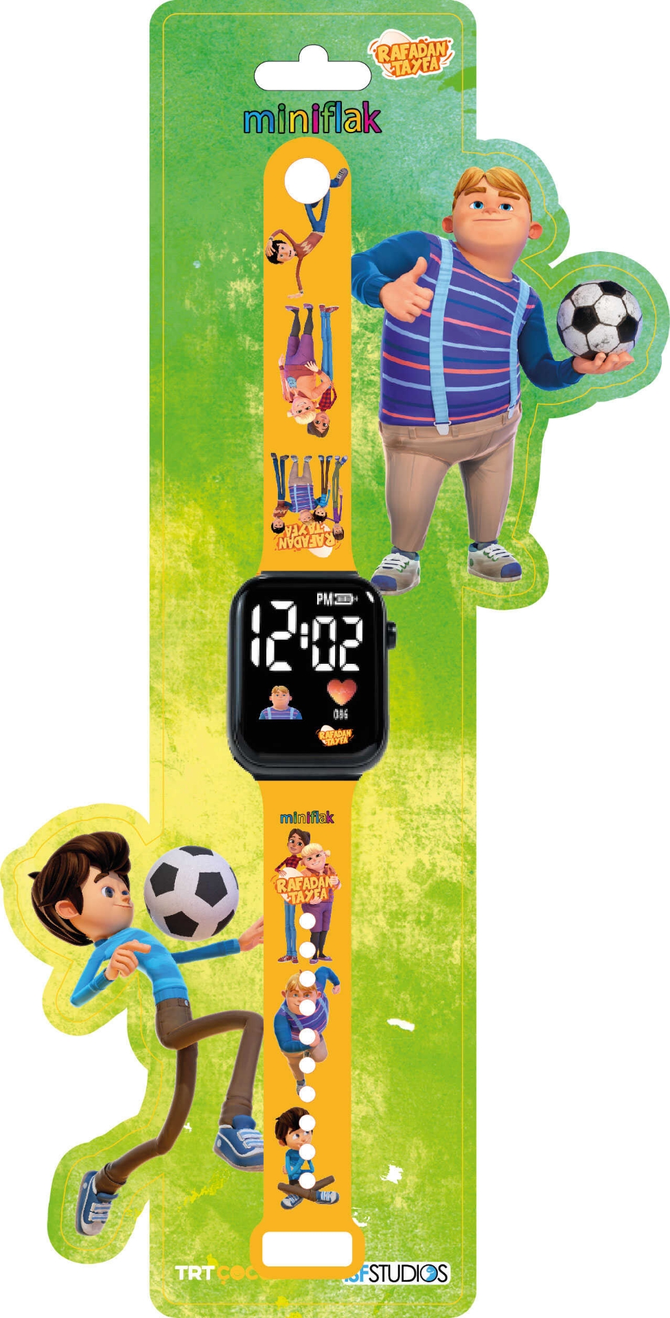 Picture of Miniflak Rafadan Tayfa Lisanslı Rf5089 Sarı Led Çocuk Kol Saati