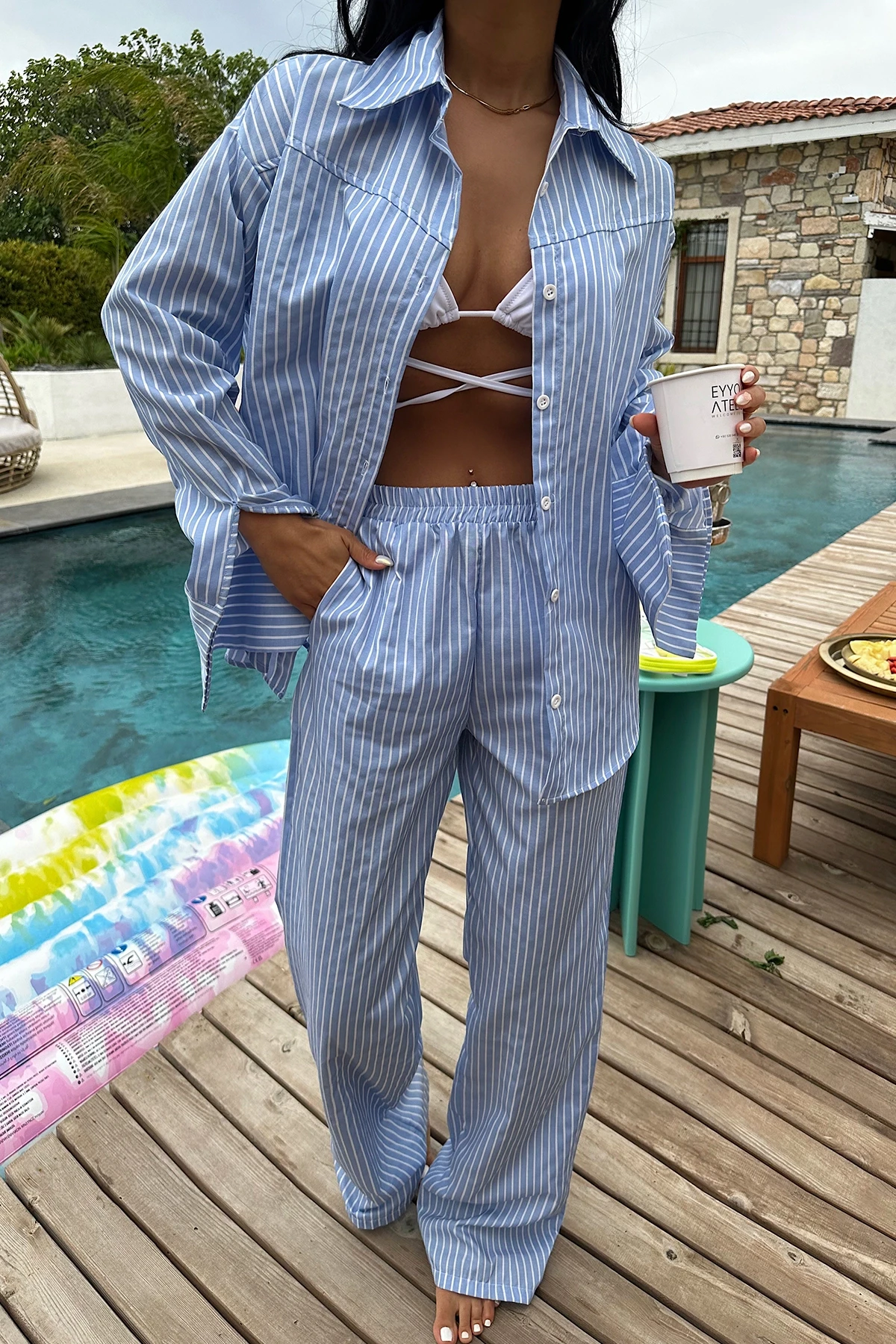 Picture of Blue Zoe Striped Suit