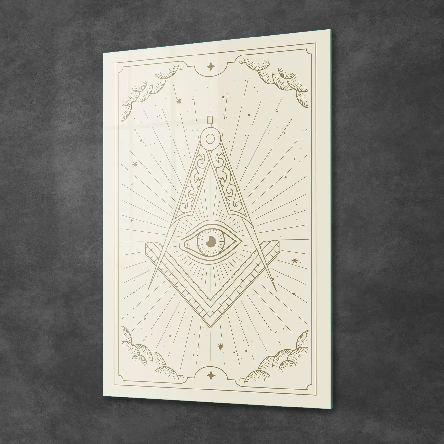 Picture of Decovetro Cam Tablo Spiritual Eye White 30x40 cm