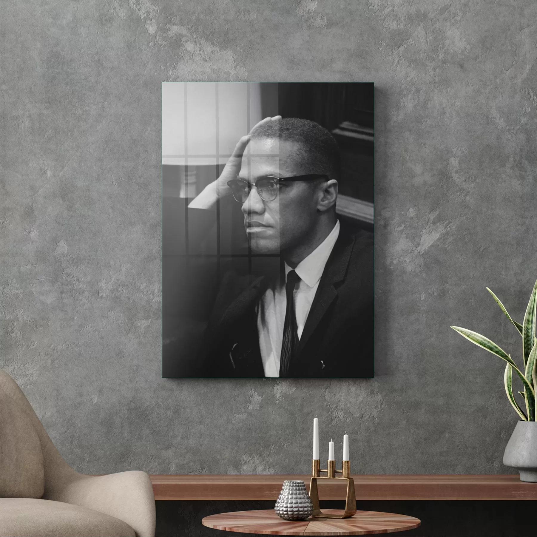 Picture of Decovetro Cam Tablo Malcom X 30x40 cm