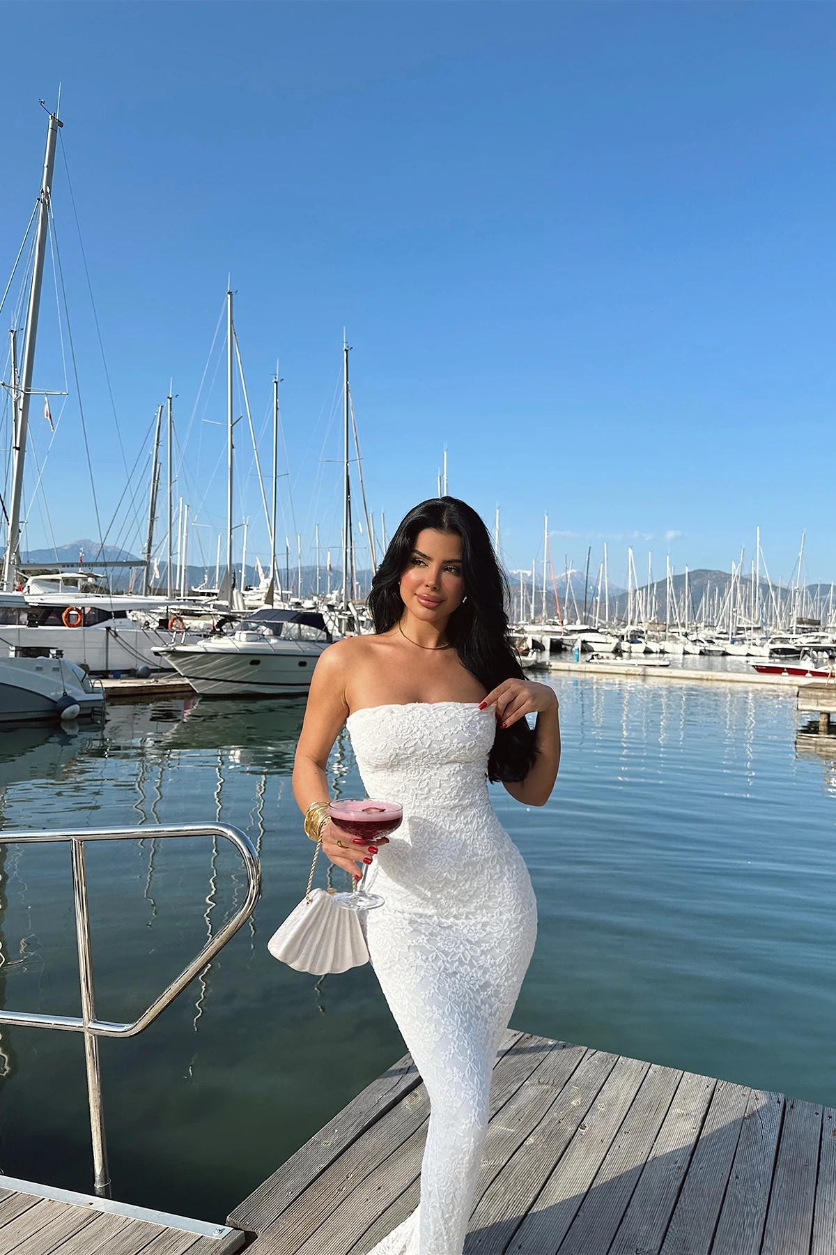 Picture of White Cassini Lace Dress