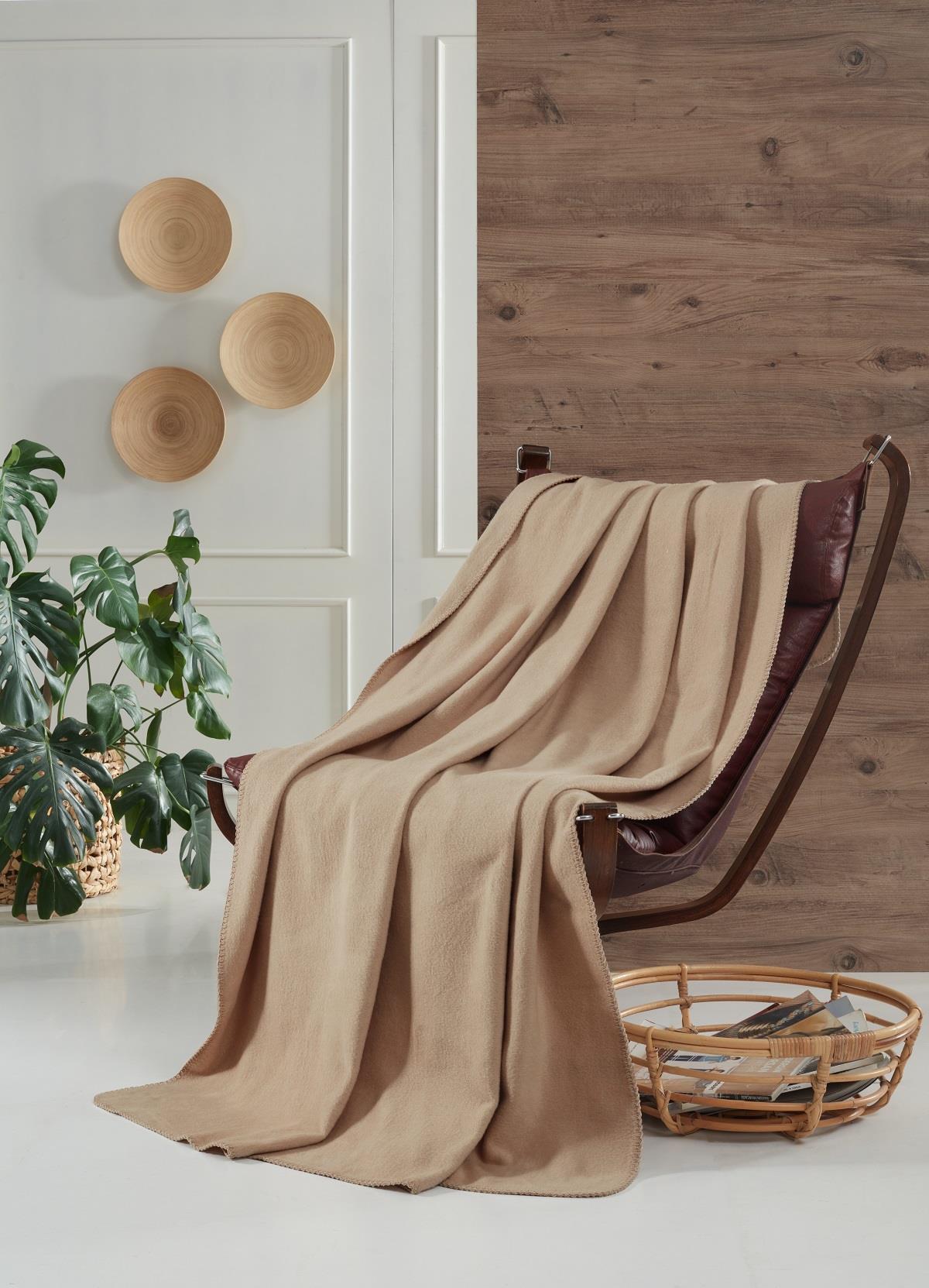 Picture of Aksu Brighton Collection Pamuklu TV Battaniye 130x170 Bej