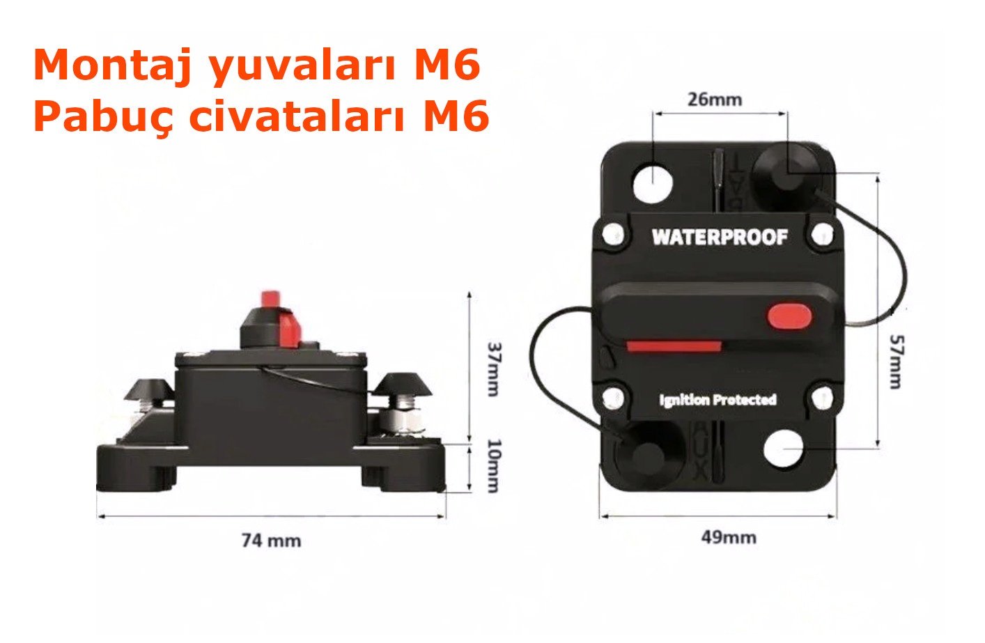 Picture of Akü Irgat Sigortası Otomatik Devre Kesici Şalter Anahtar 80A MT-CB5 80AR