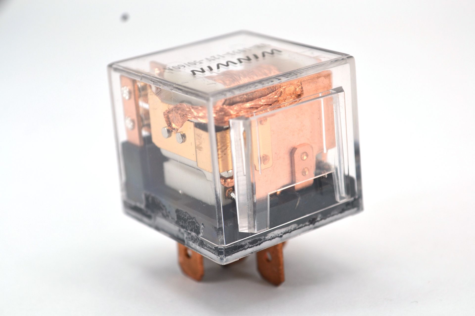 Picture of Şeffaf Mini Röle 5 Fişli Kırmızı Ledli 12V 50/60A Çift Platin Su Geçirmez