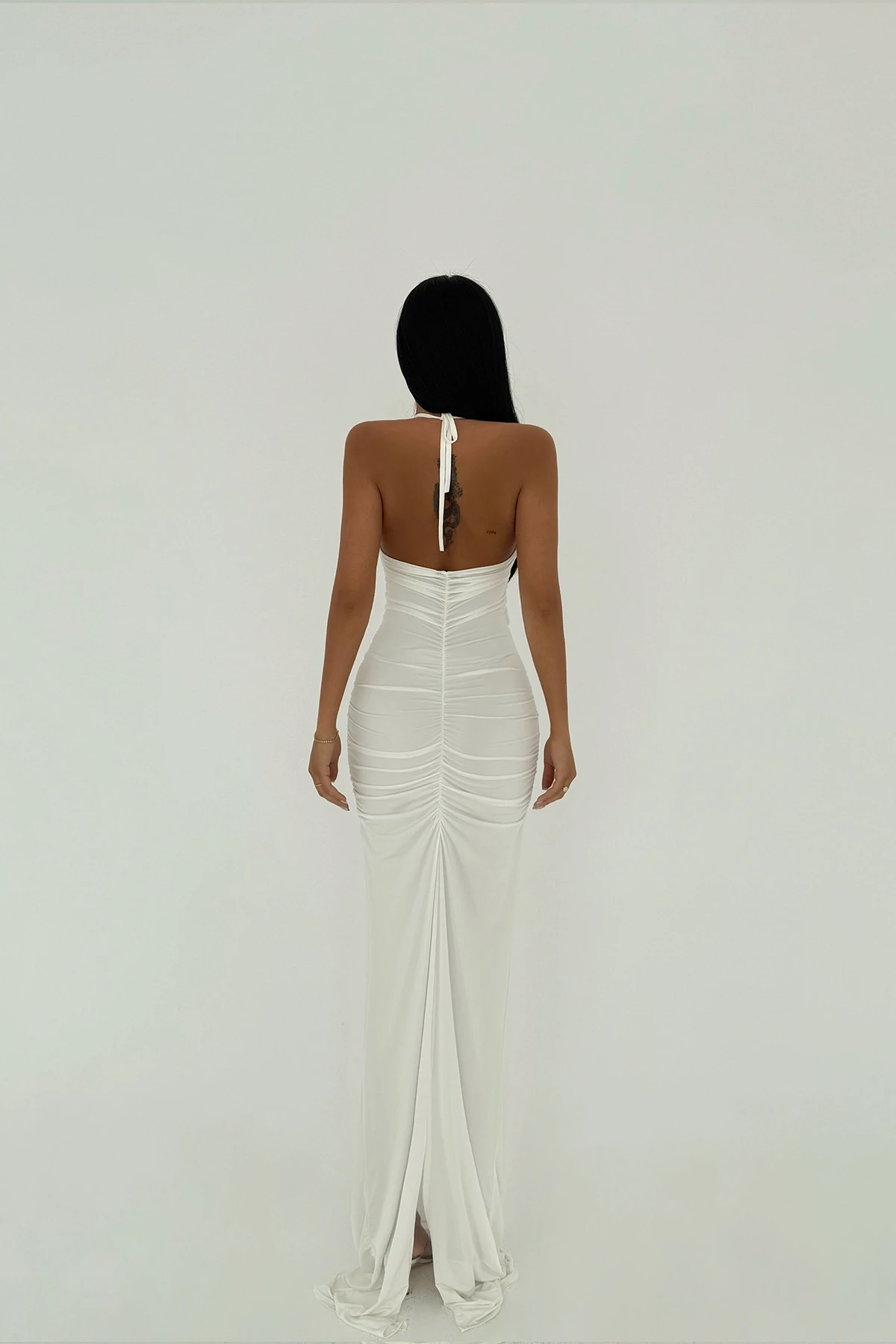 Picture of White Back Detail Dress