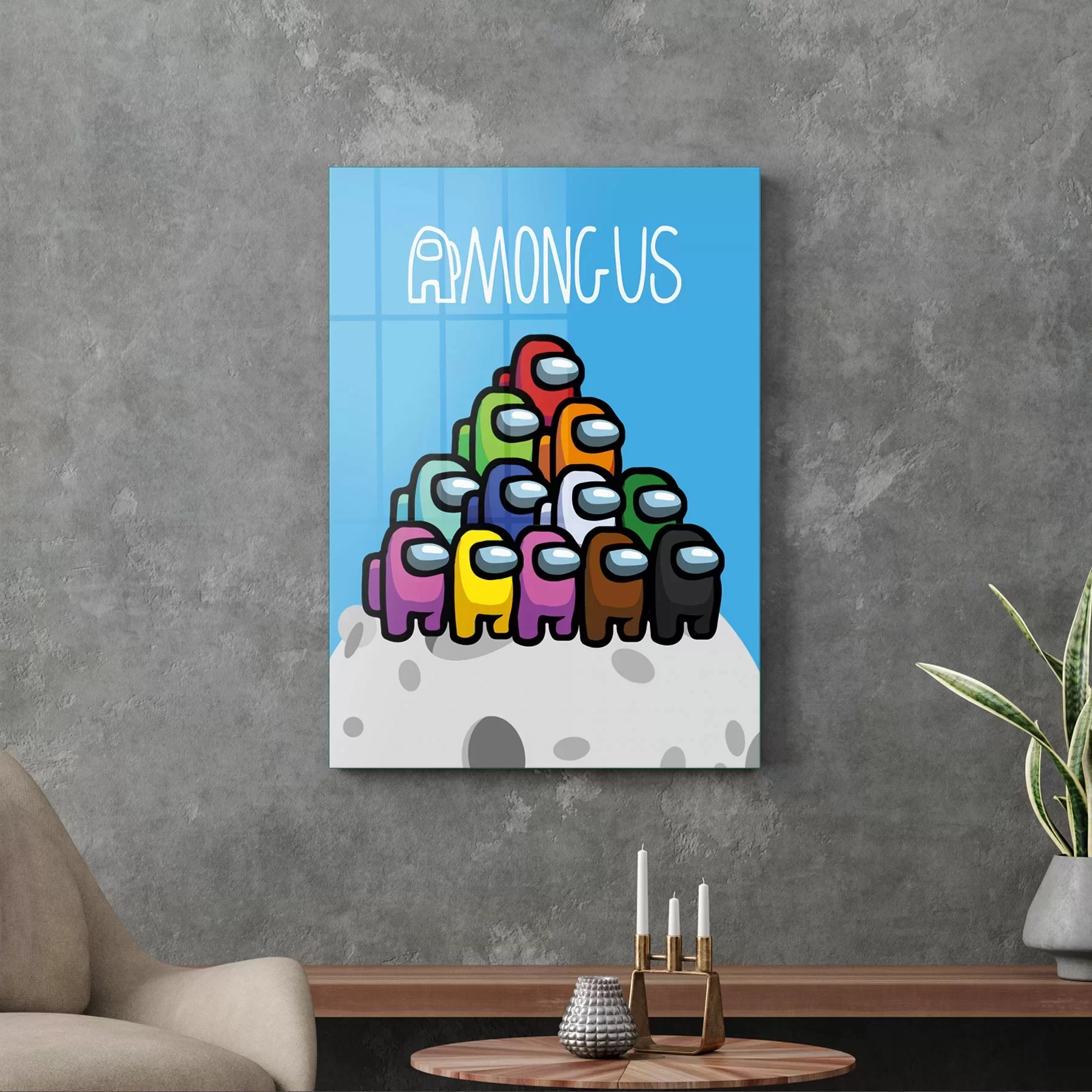 Picture of Decovetro Cam Tablo Gamer Gezegen Among Us 70x100 cm