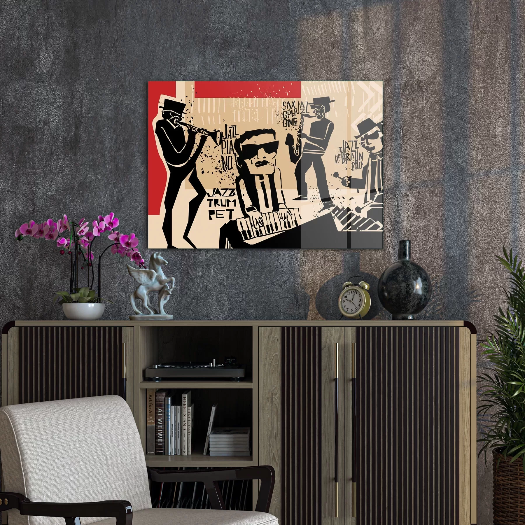 Picture of Decovetro Cam Tablo Jazz Band 30x40 cm