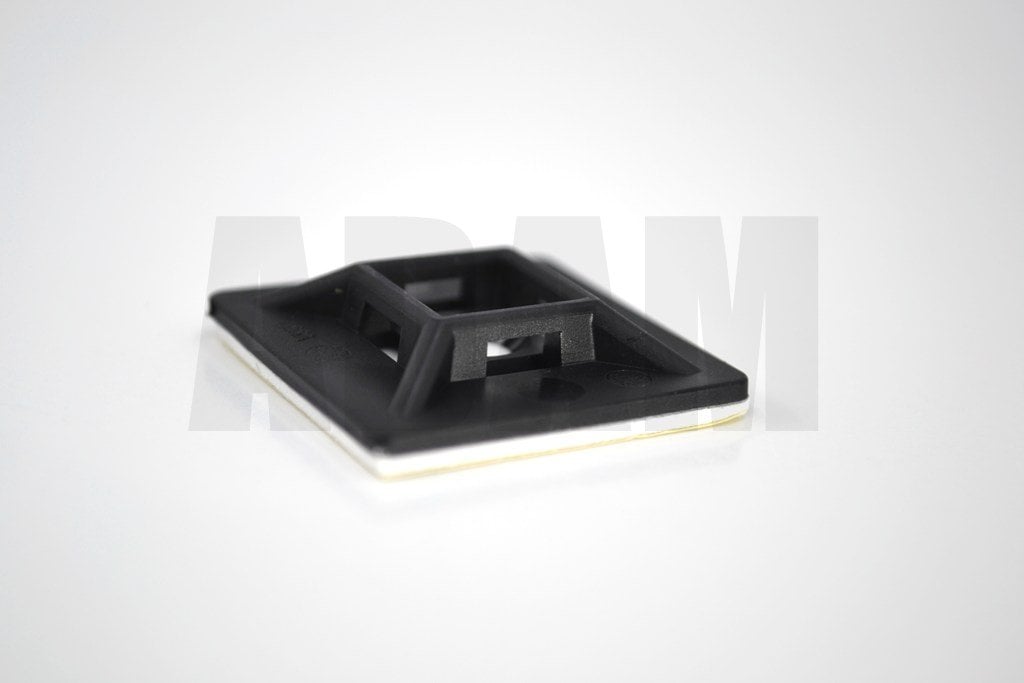 Picture of 100 Adet Siyah 28x28 Yapışkanlı Kroşe Kablo Bağı Genişliği 4,8mm'e Kadar