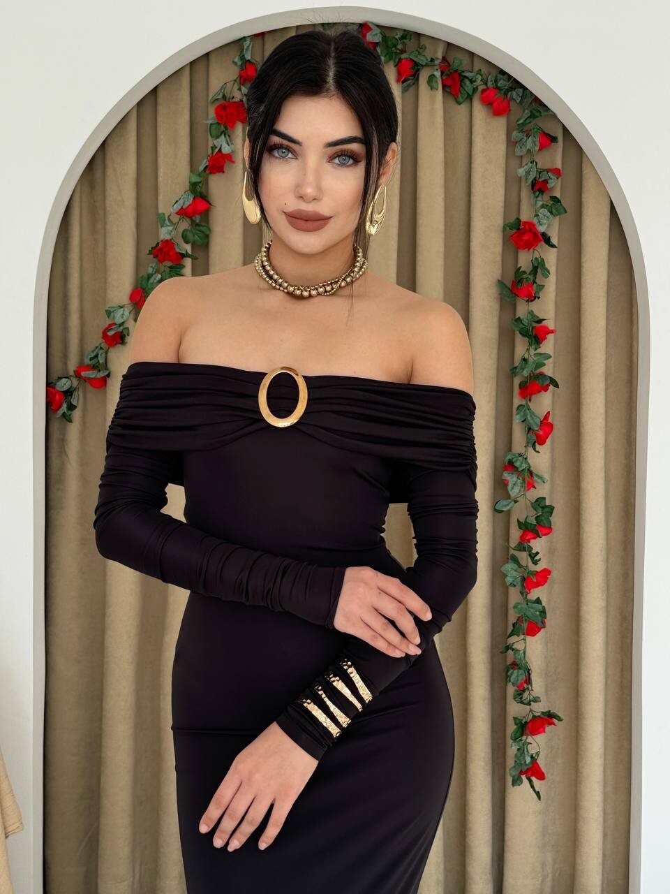 Picture of Maca Straplez Elbise