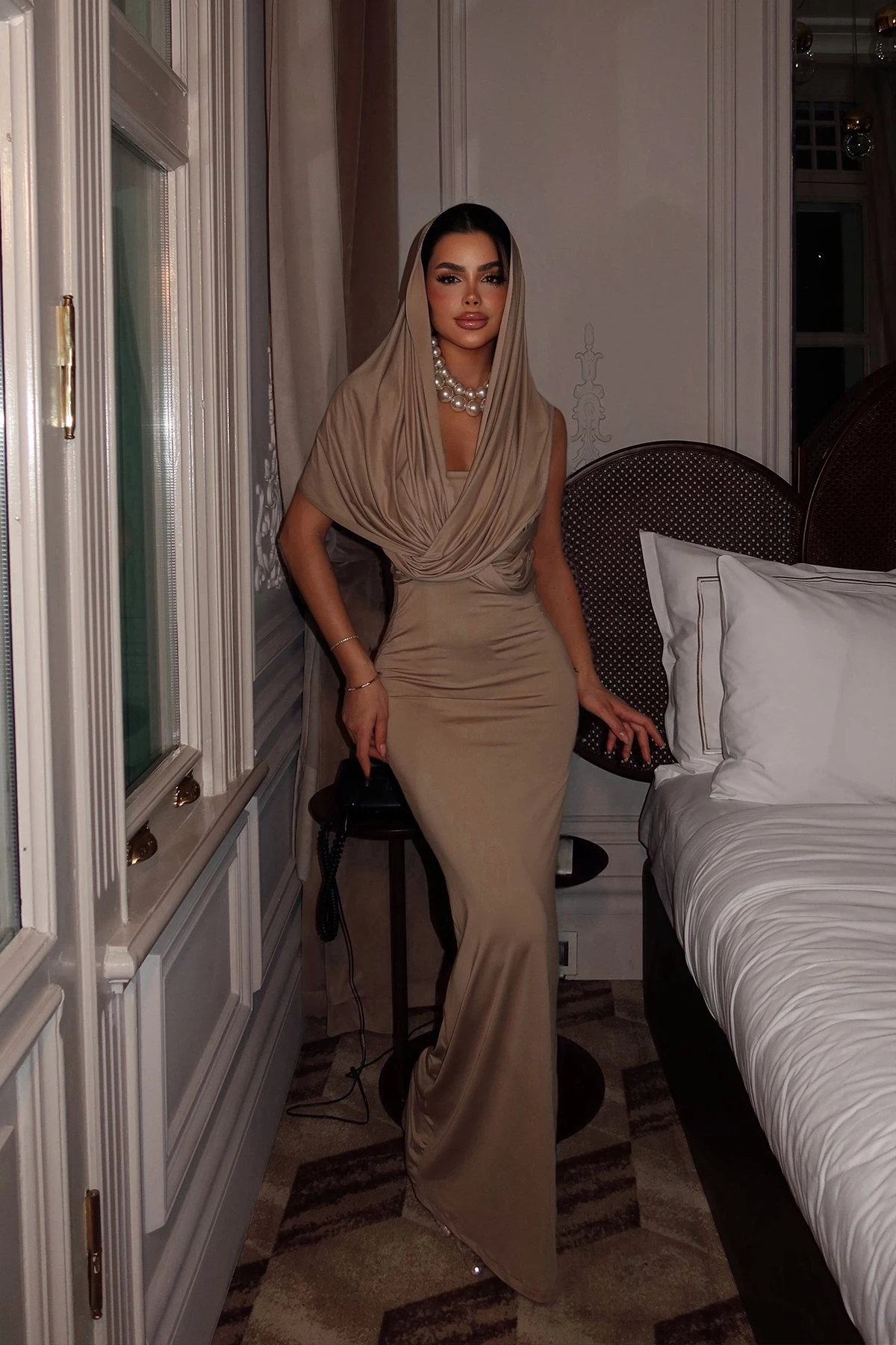 Picture of Beige Coralie Long Dress