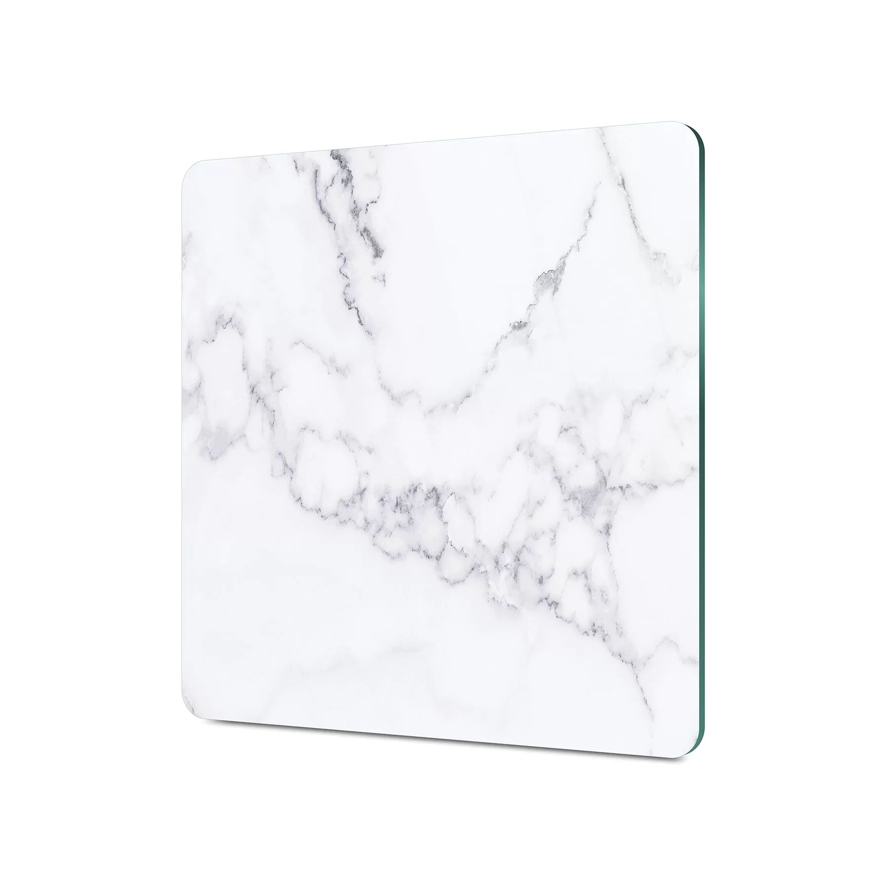 Picture of Decovetro Cam Kesme Tahtası ve Sunumluk Kare Beyaz Mermer Desenli 30x30 Cm