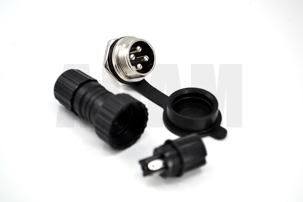 Picture of 4 Pin Su Geçirmez Mike Konnektör Takım Mayk Soket Panel Tip GX16