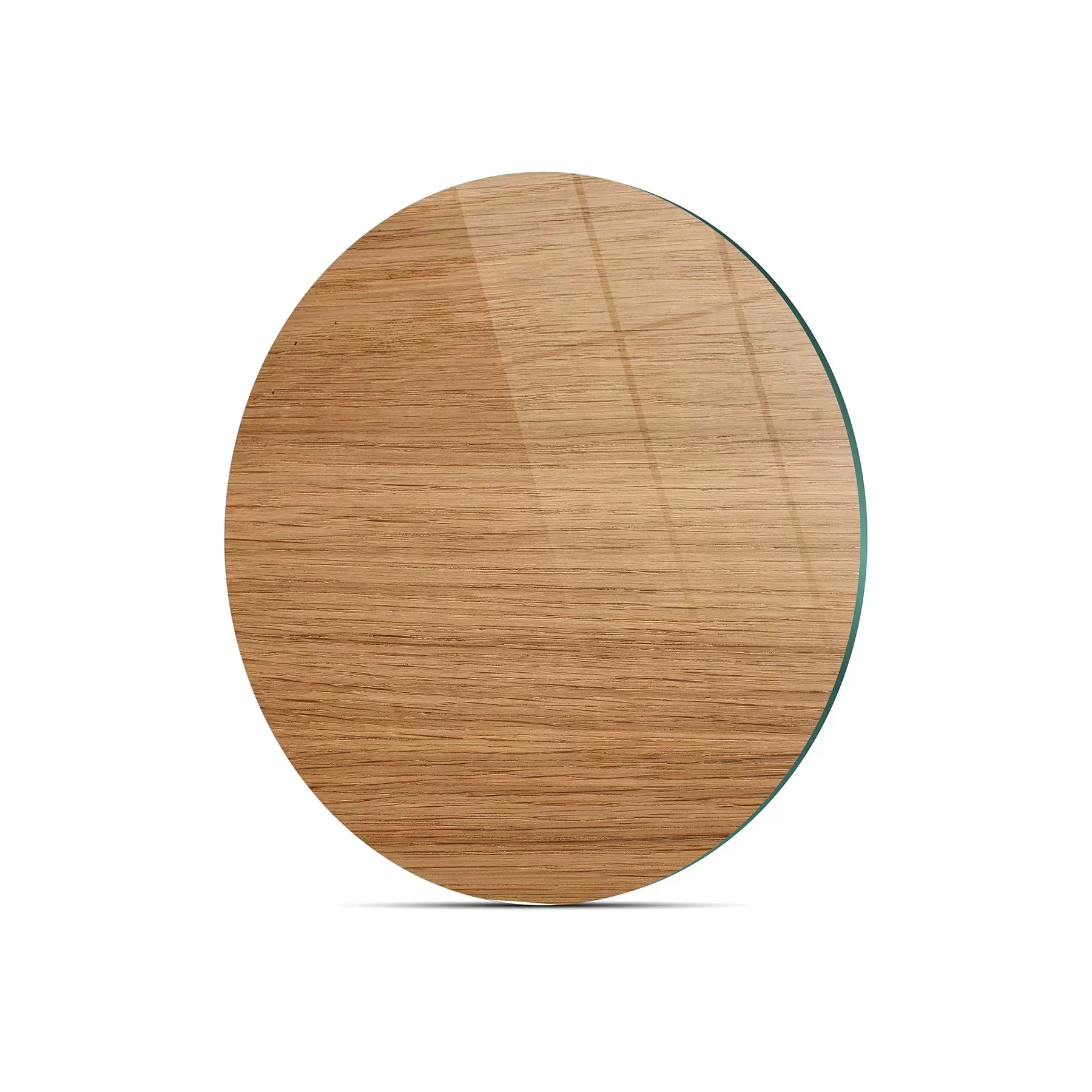 Picture of Decovetro Cam Kesme Tahtası ve Sunumluk Yuvarlak Ahşap Meşe Desenli 30x30 Cm