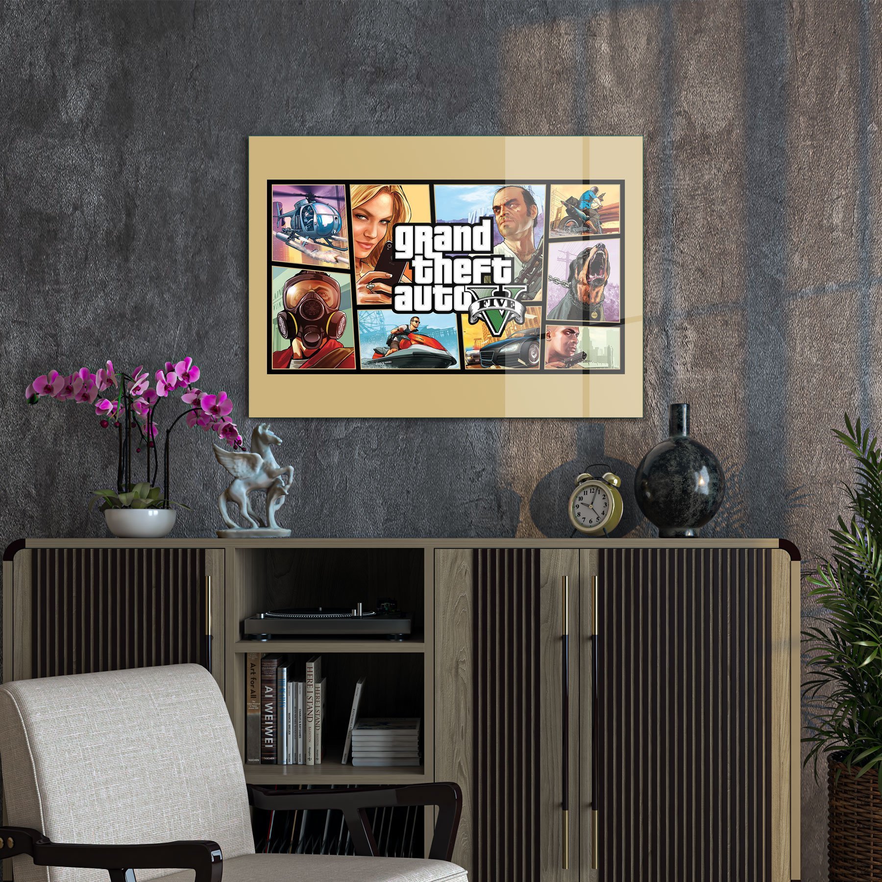 Picture of Decovetro Cam Tablo Gamer Room Gta 70x100 cm