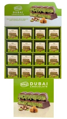 Picture of PISTACHIO KADAYIF FILLED MILK CHOCOLATE 90g (STAND)