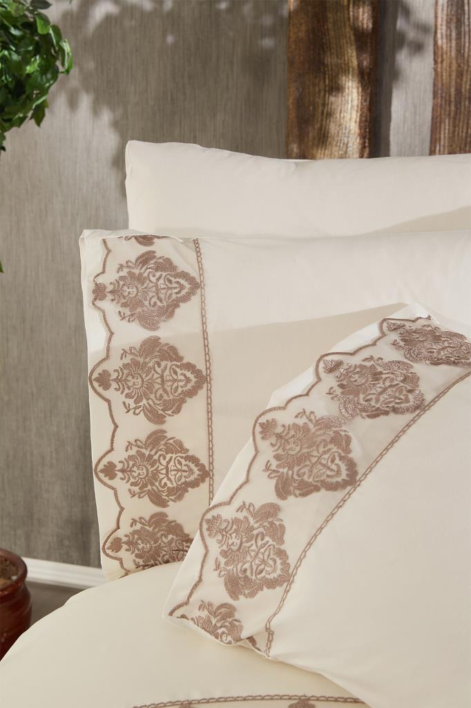 Picture of Fransız Dantelli Özge Çeyizlik Nevresim Takımı Krem