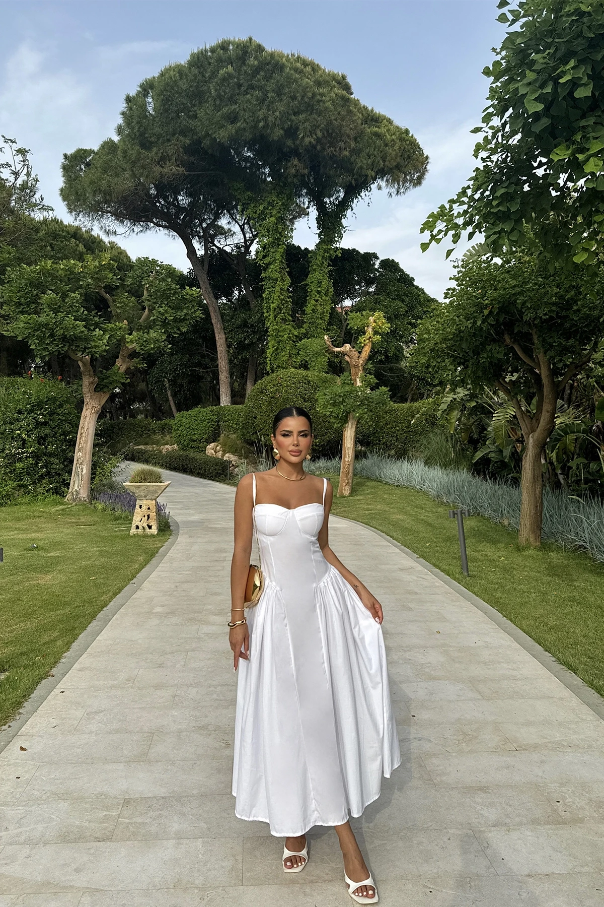 Picture of White Hanna Midi Dress