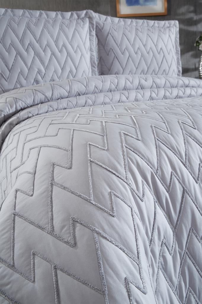 Picture of Maria Kapitoneli Çift Kişilik Yatak Örtüsü 230x240 Gri