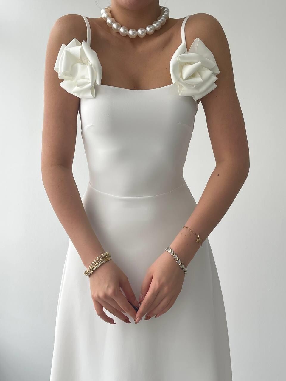 Picture of Matilda Gül İp Askılı Elbise