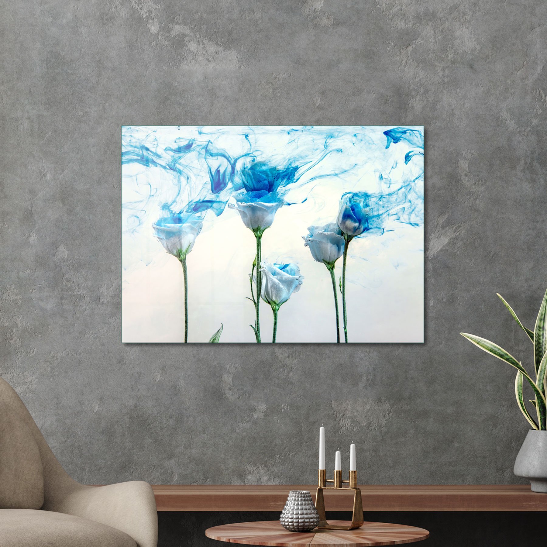 Picture of Decovetro Cam Tablo Beyaz Güller 70x100 cm