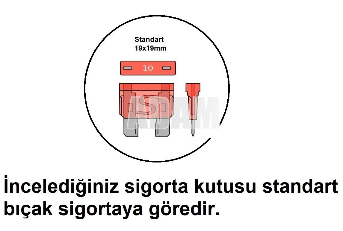 Picture of 10 Adet Bıçak Sigorta Yuvası 3mm² Kablolu Sıvı Muhafaza Kapaklı Kutu