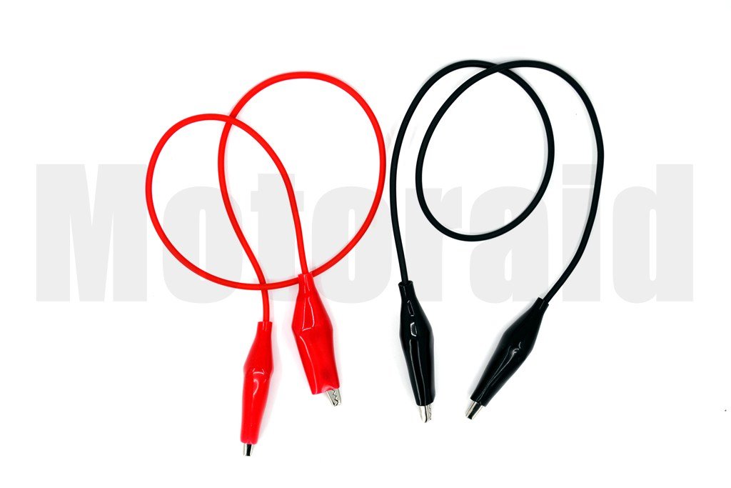 Picture of 100 Çift Büyük Boy Krokodil 40cm Kablolu Kırmızı Siyah