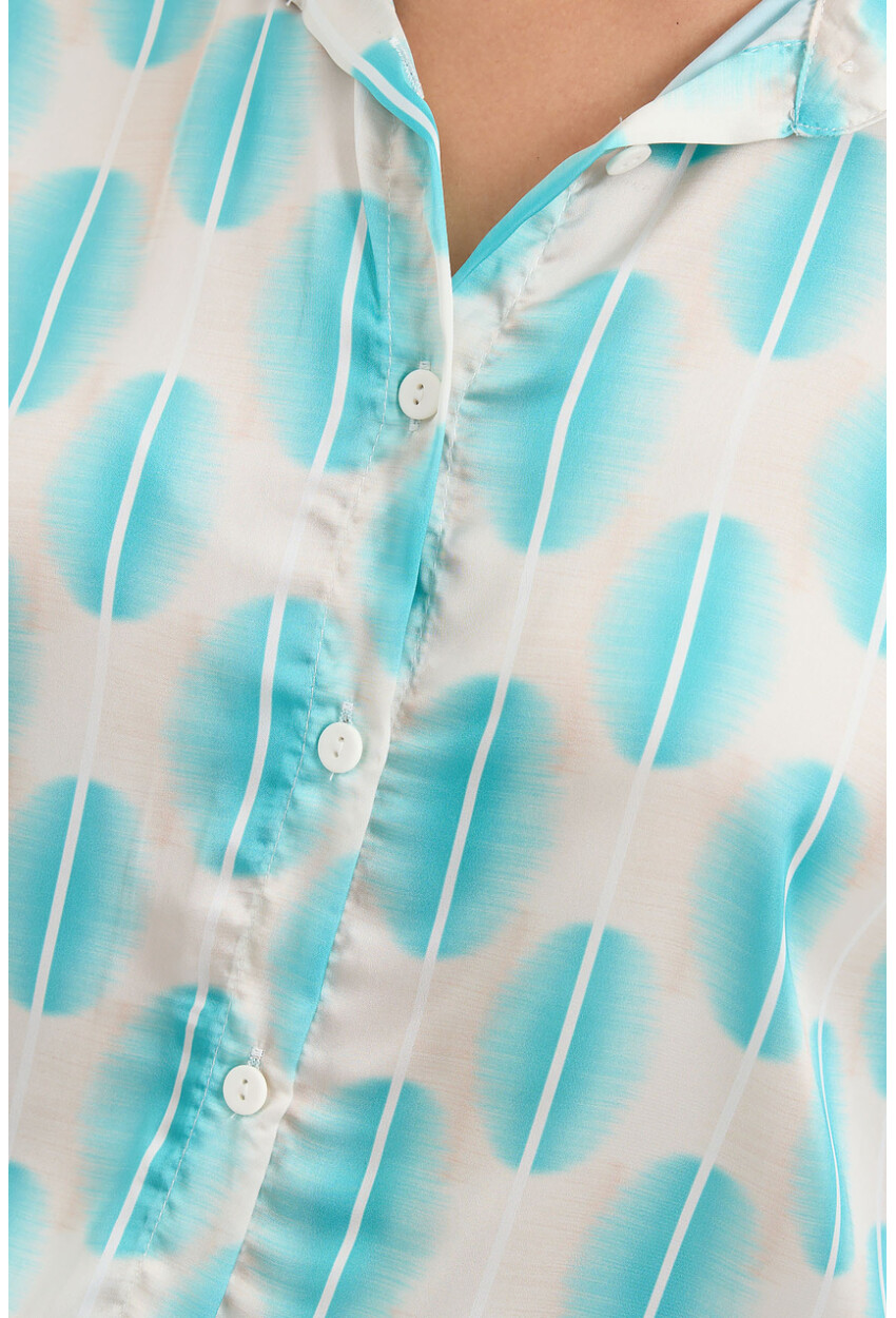 Picture of 3964 Hafif Dökümlü Saten Gömlek