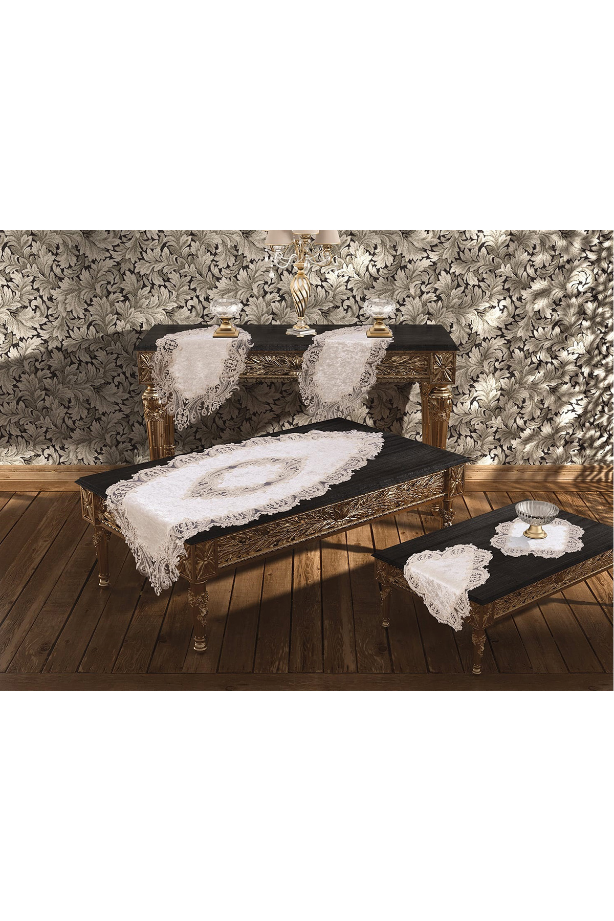 Picture of Elegance Salon Takımı 5 Parça Krem