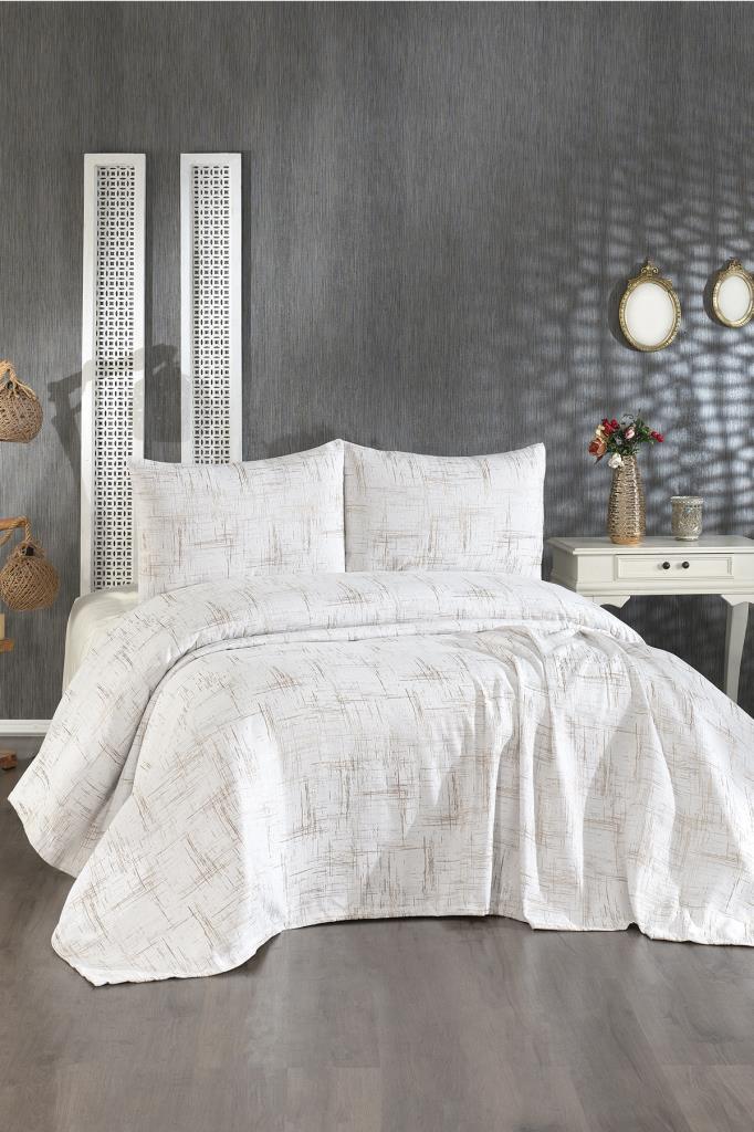 Picture of Çeyiz Diyarı Latife Yatak Örtüsü Krem