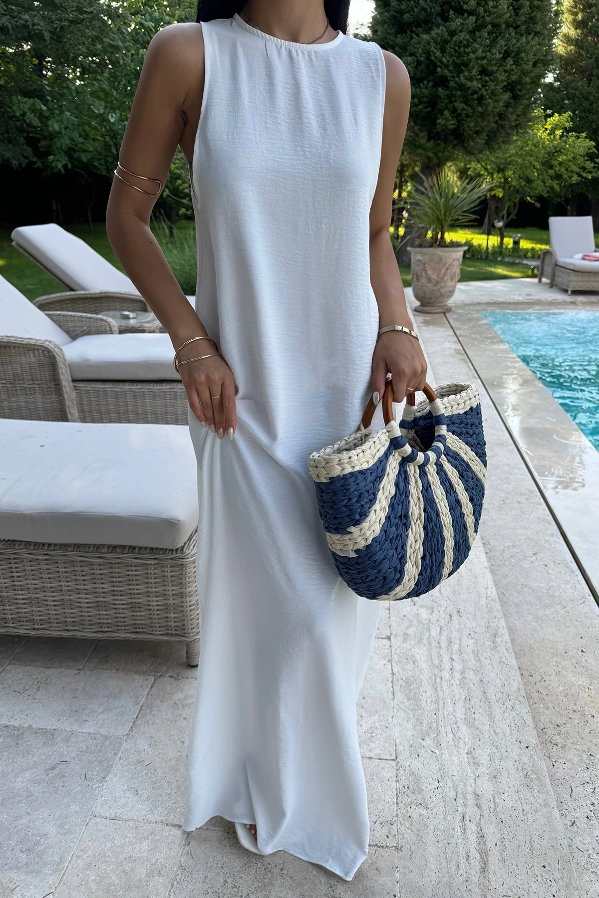 Picture of White Ilona Long Loose Dress