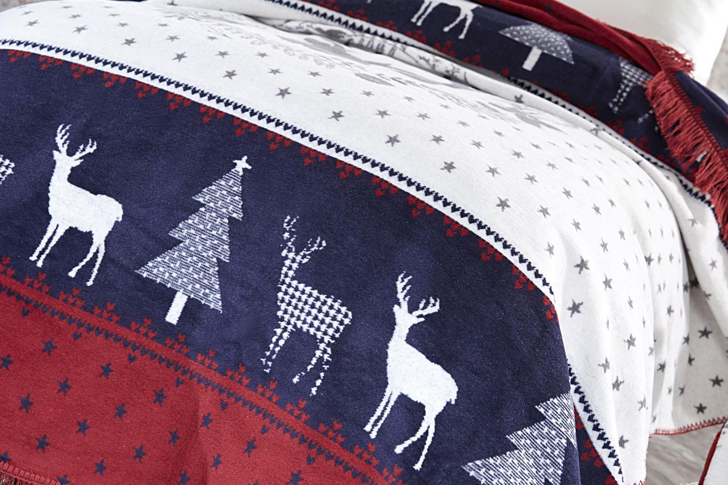 Picture of Dolce Bonita Home Tek Kişilik Pamuklu Çift Taraflı Battaniye 150x200 Bonheur