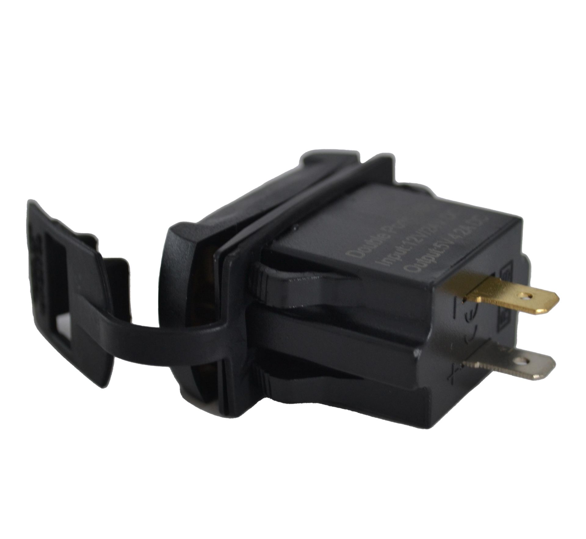 Picture of 12V 24V DC USB 4.2A Şarj Port Voltmetreli Dikdörtgen Mavi Rakam MT-UM01