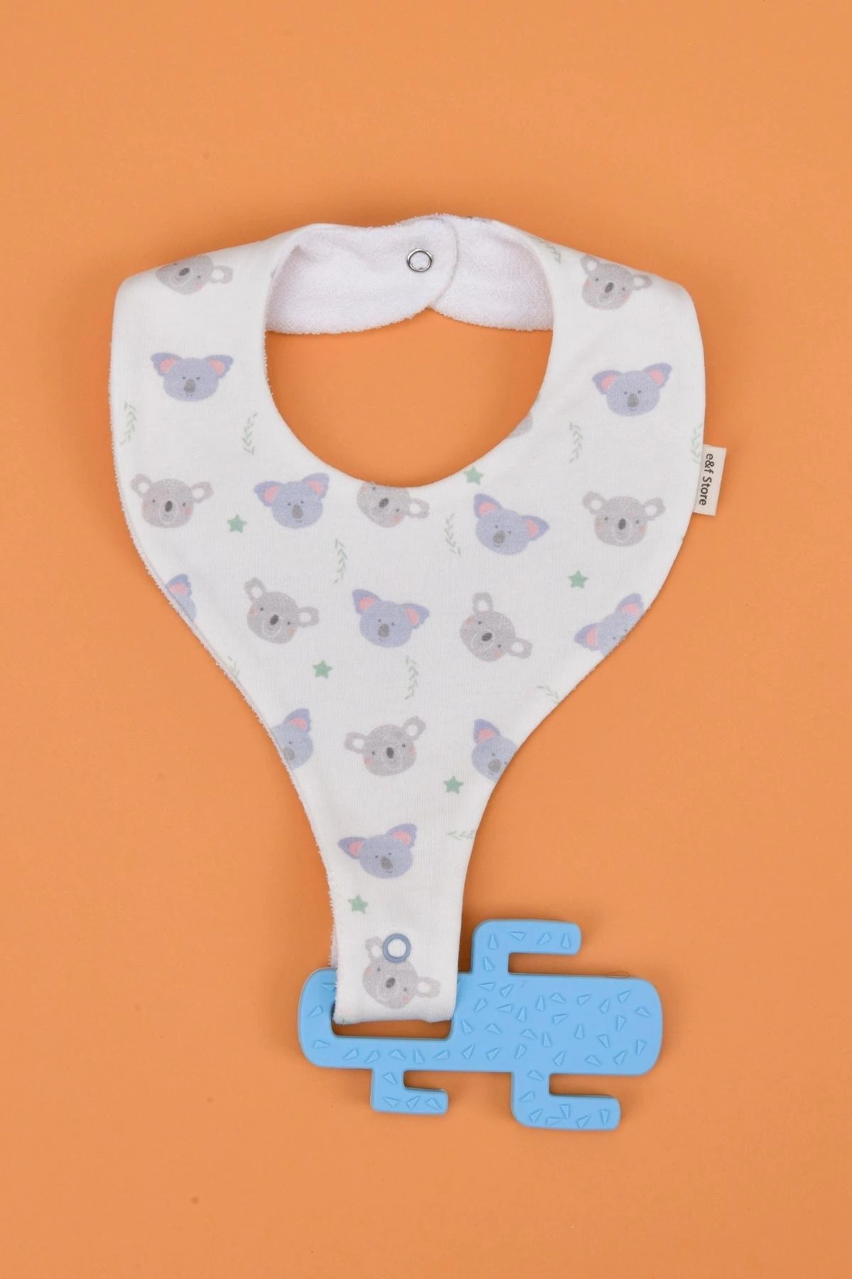 Picture of İkinci Şans - Erkek Bebek Sıvı Geçirmez Emzik Tutucu Mama Önlüğü Seti