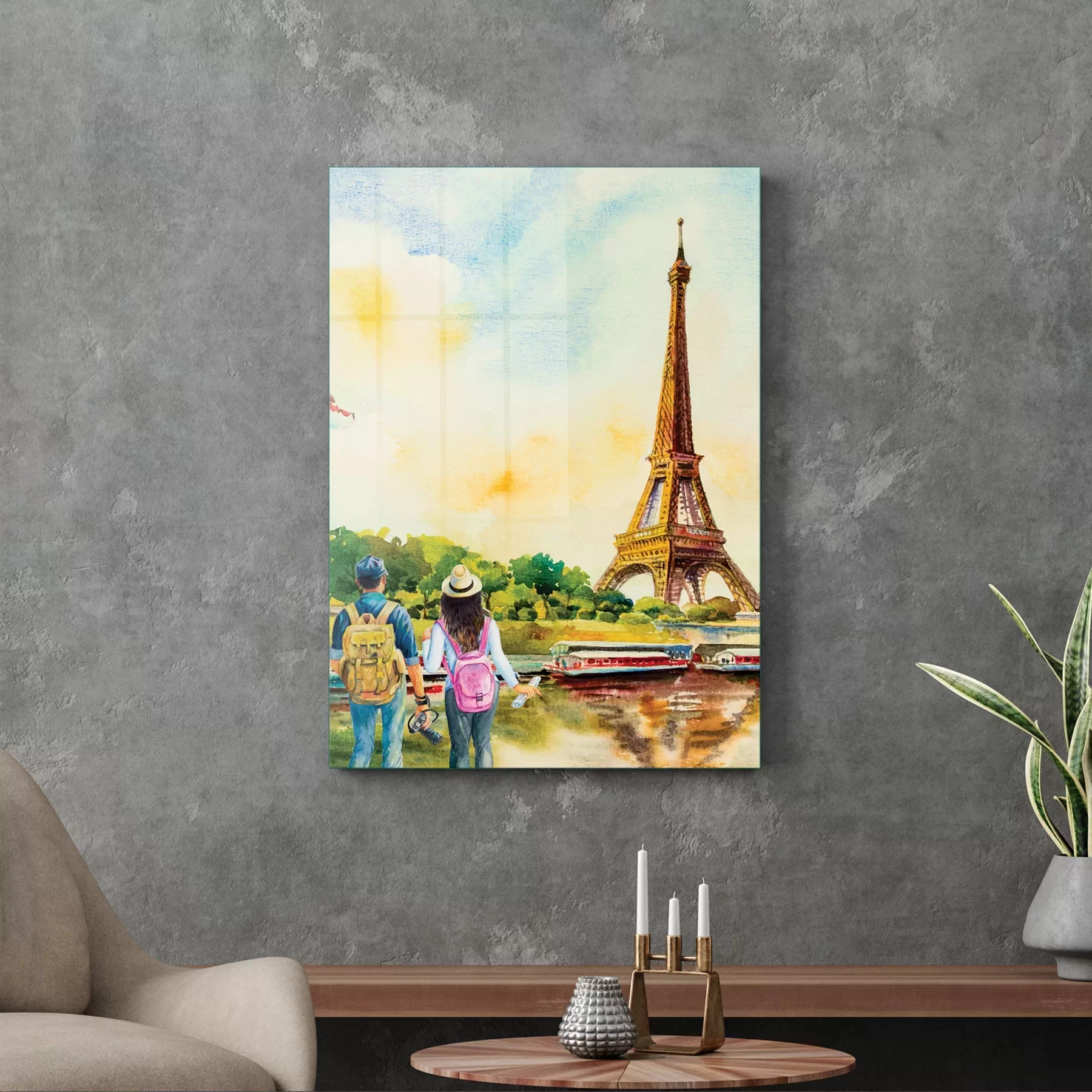 Picture of Decovetro Cam Tablo Yağlı Boya Paris Eyfel 30x40 cm