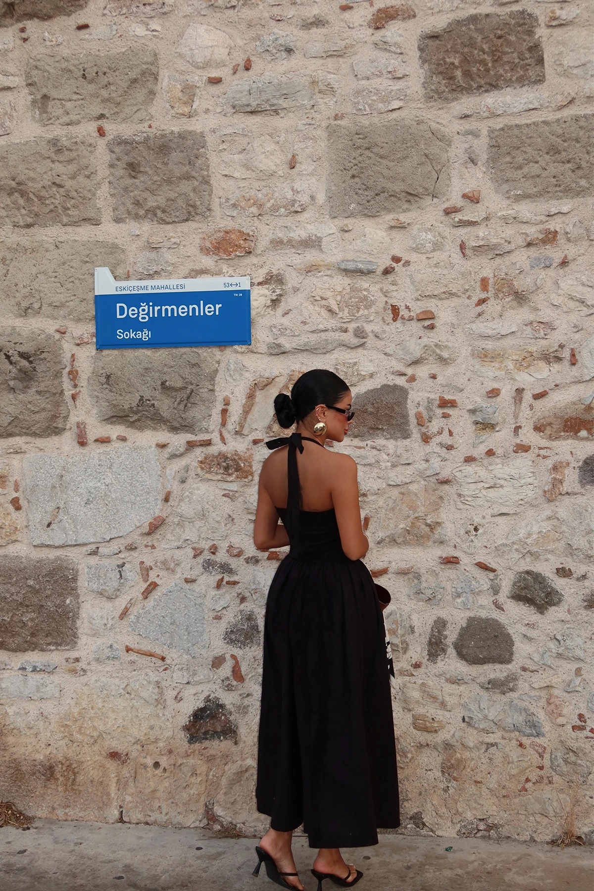 Picture of Black Corfu Midi Dress