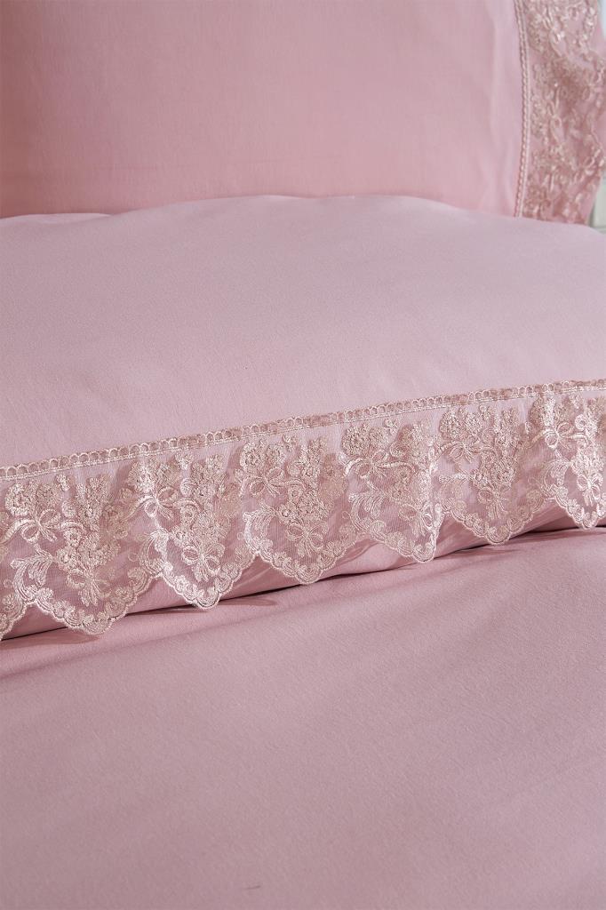 Picture of Fransız Dantelli Meriç Çeyizlik Nevresim Takımı Pudra