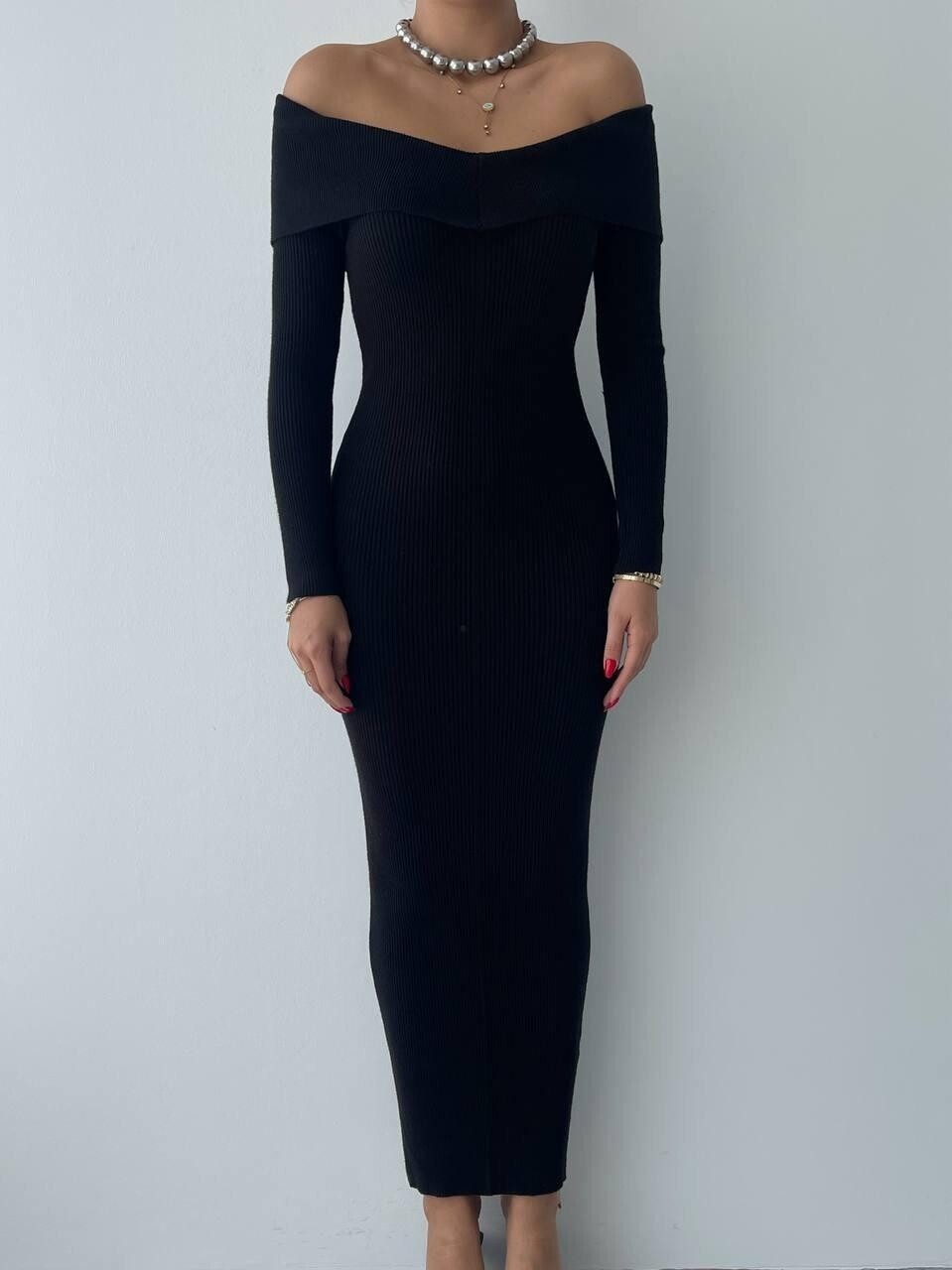 Picture of Emden Kayık Yaka Elbise