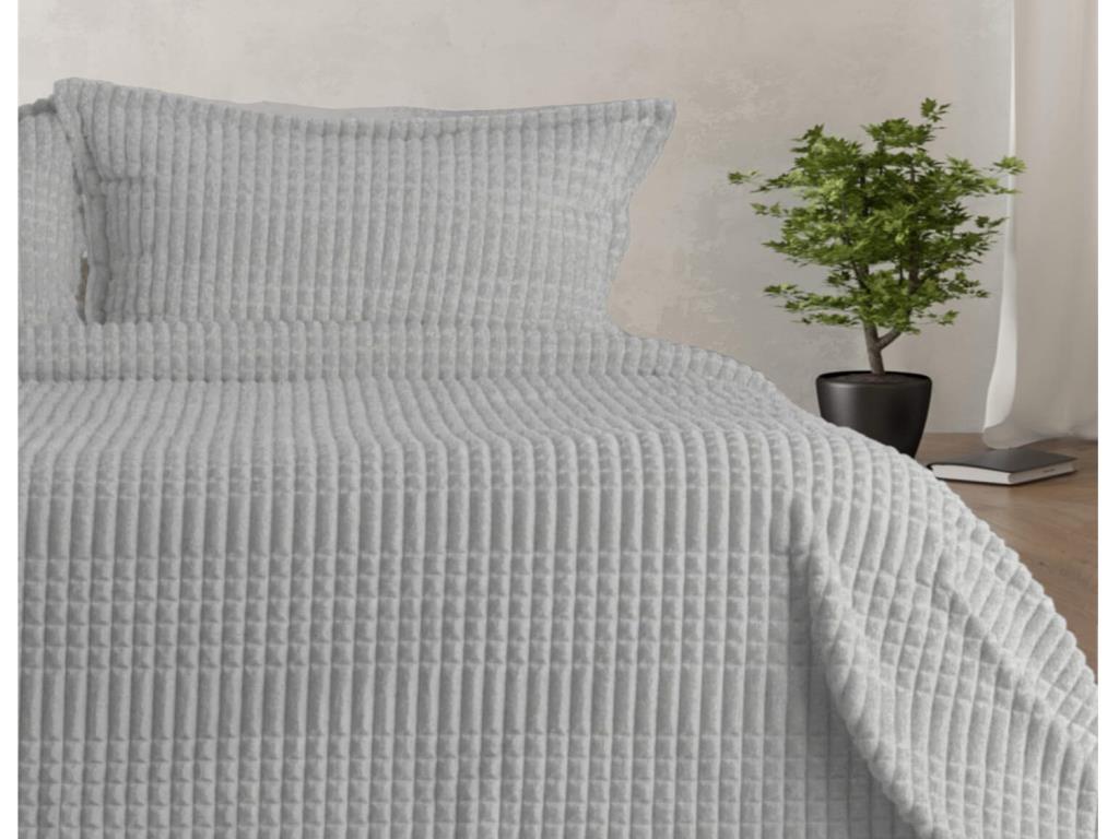 Picture of Merinos Modern Line Çift Kişilik Battaniye Seti Gri