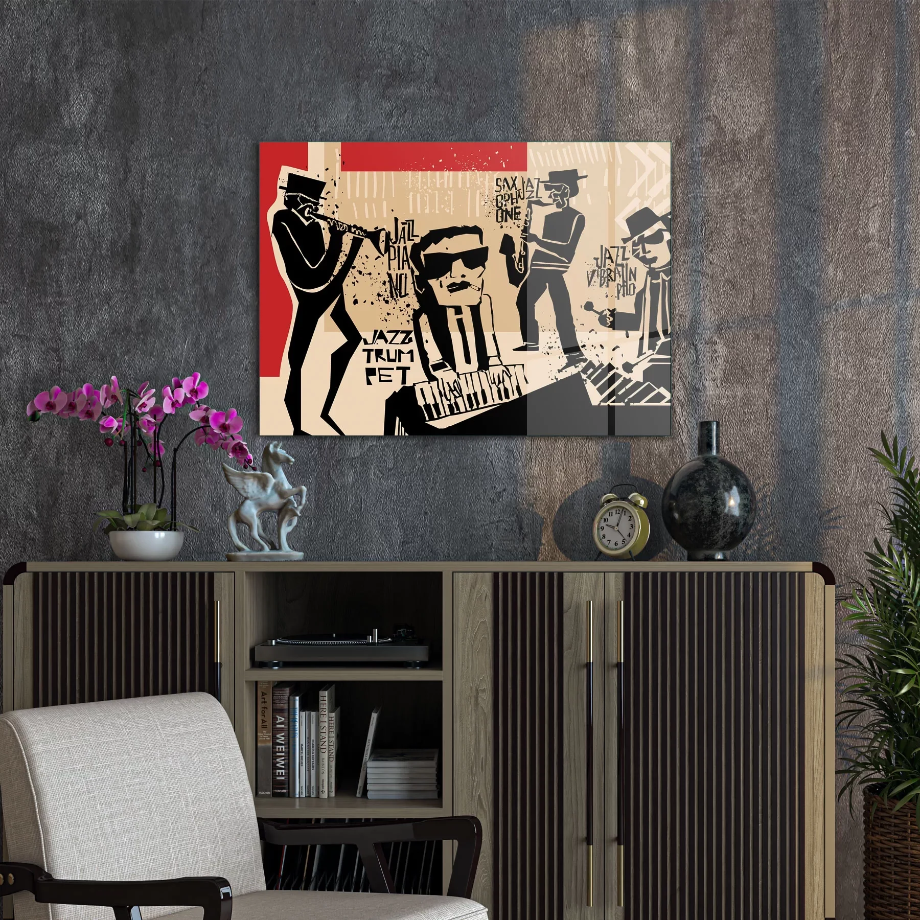 Picture of Decovetro Cam Tablo Jazz Band 70x100 cm