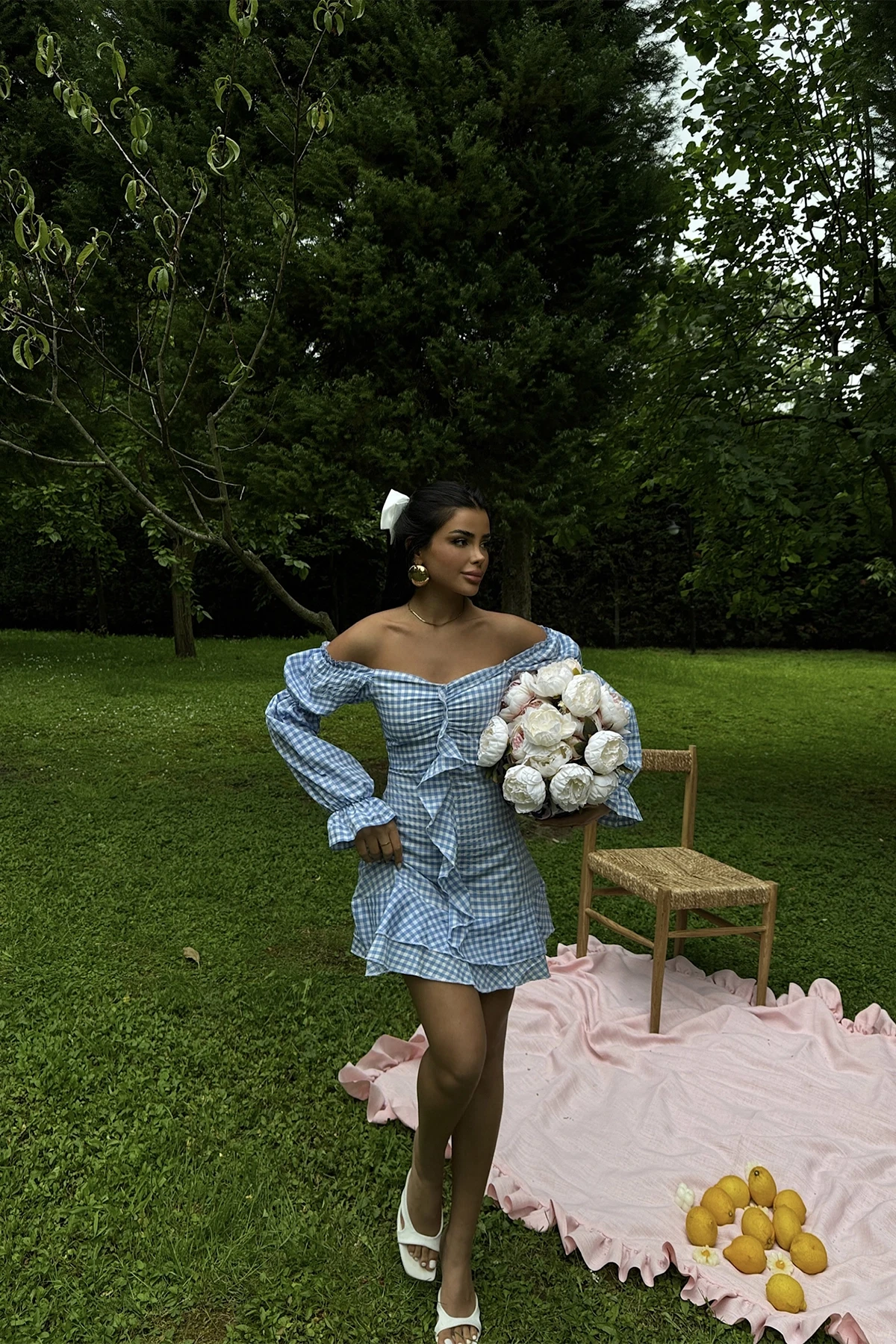 Picture of Blue Jolanda Gingham Dress