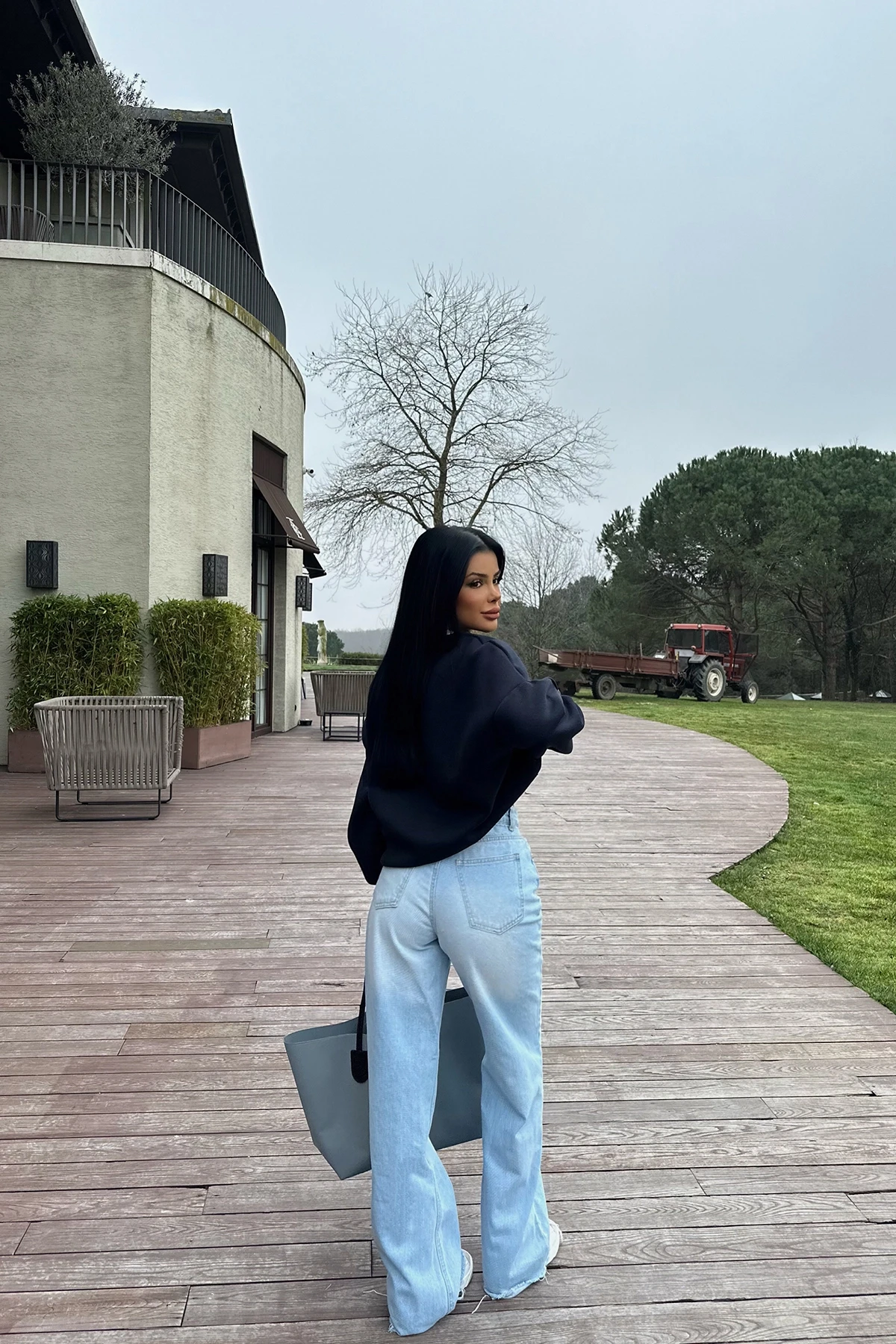 Picture of Navy Blue E Embroidered Sweat