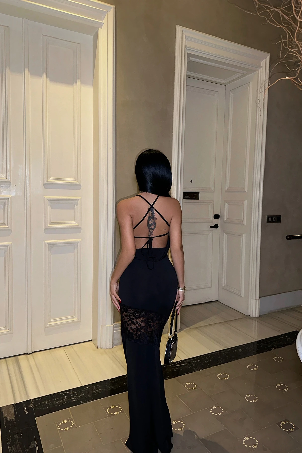 Picture of Black Tulle Long Dress