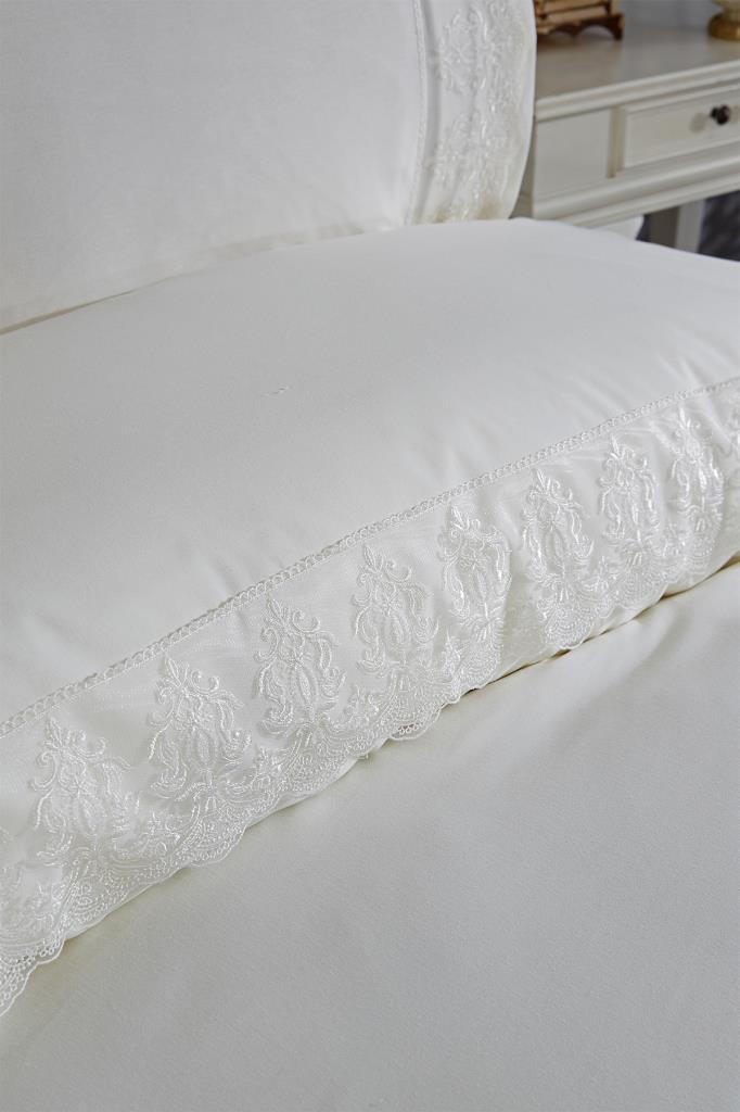 Picture of Fransız Dantelli Leyla Çeyizlik Nevresim Takımı Krem