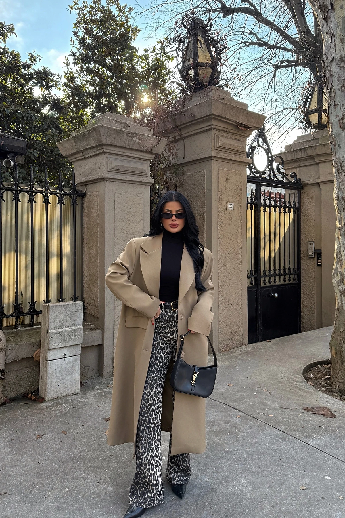 Picture of Tan Front Buttoned Pocket Detail Coat