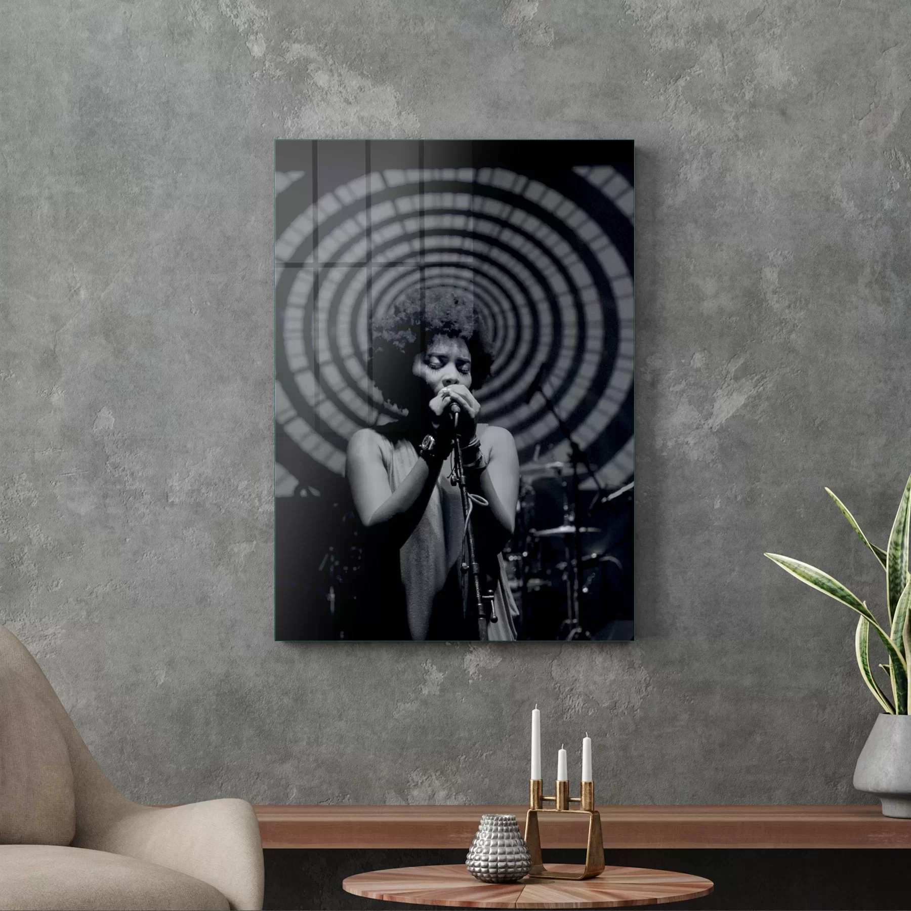 Picture of Decovetro Cam Tablo Caz Şarkıcı Temalı 30x40 cm