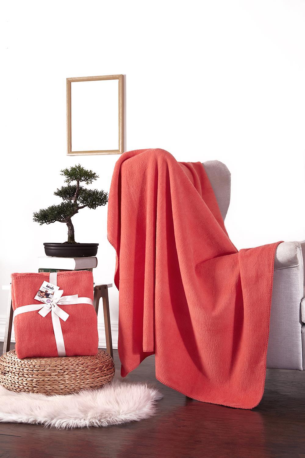 Picture of Dolce Bonita Home Pamuklu Tv Battaniye 127X155 Basic Nar Çiçeği