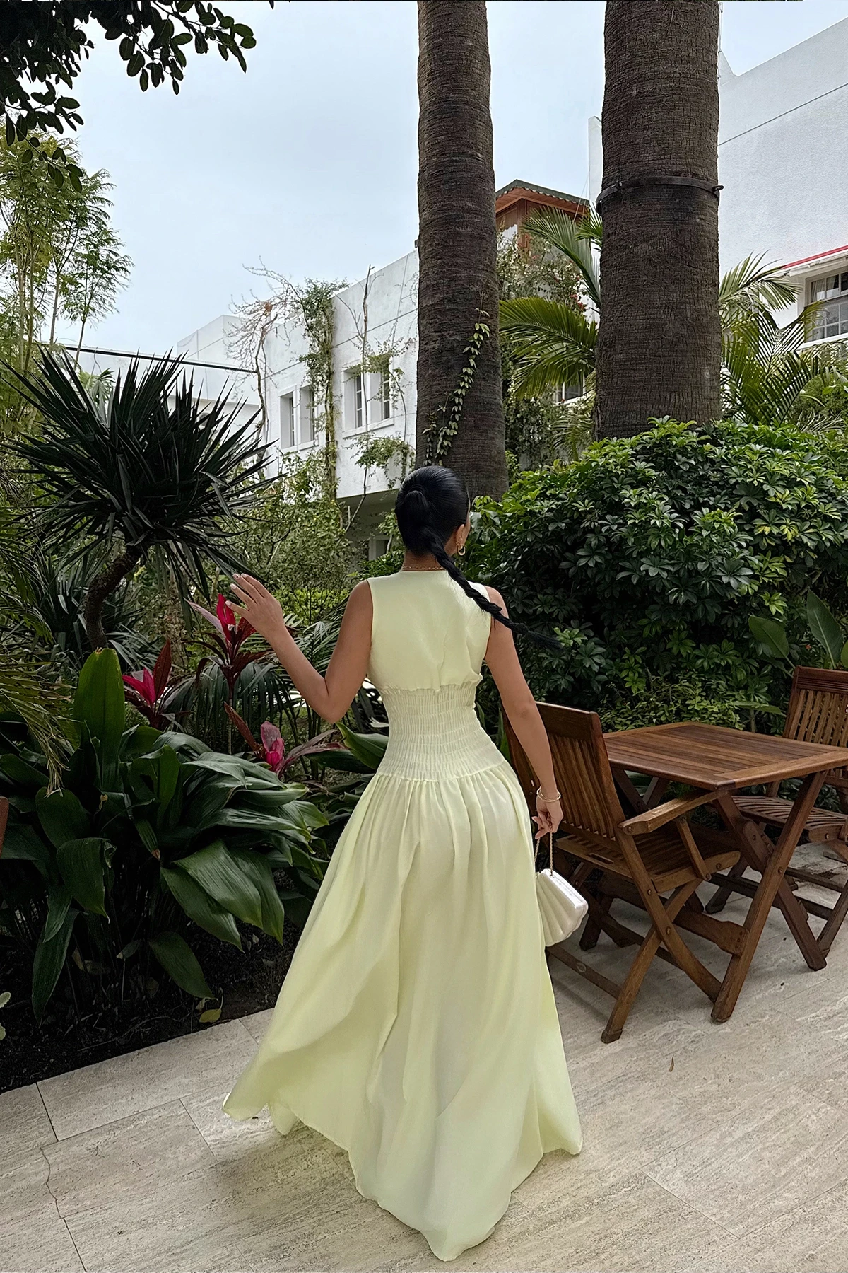 Picture of Yellow Button Detail Dress