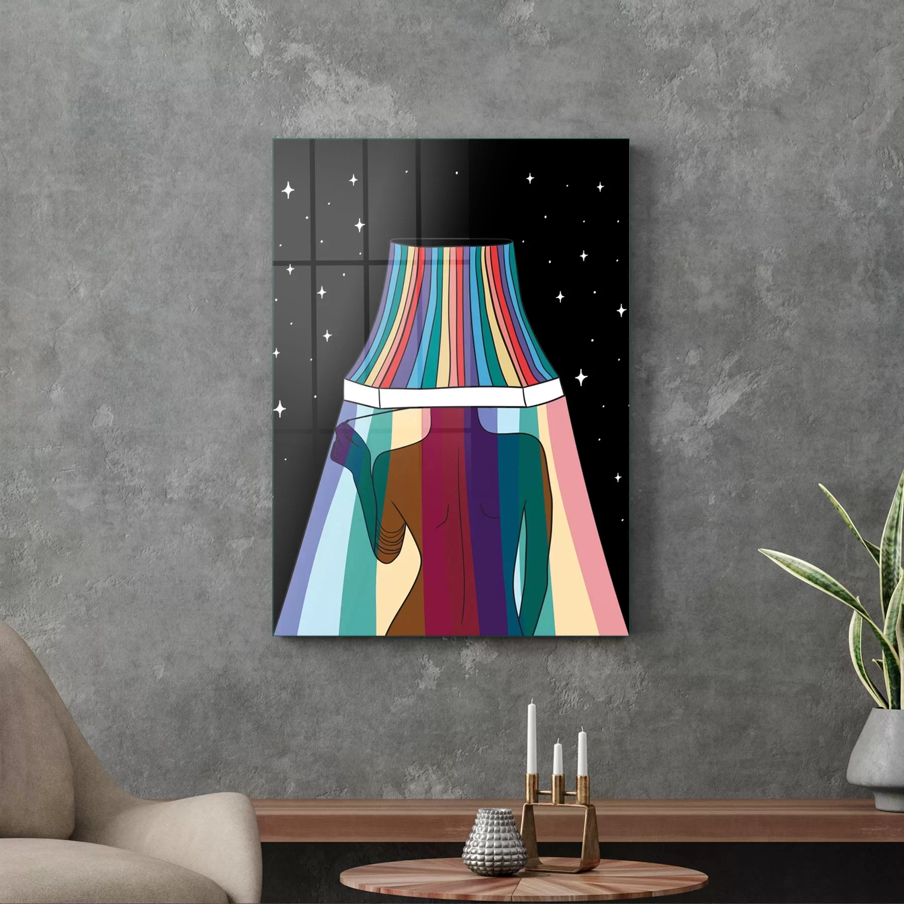 Picture of Decovetro Cam Tablo LGBT Lamp Aesthetic 30x40 cm