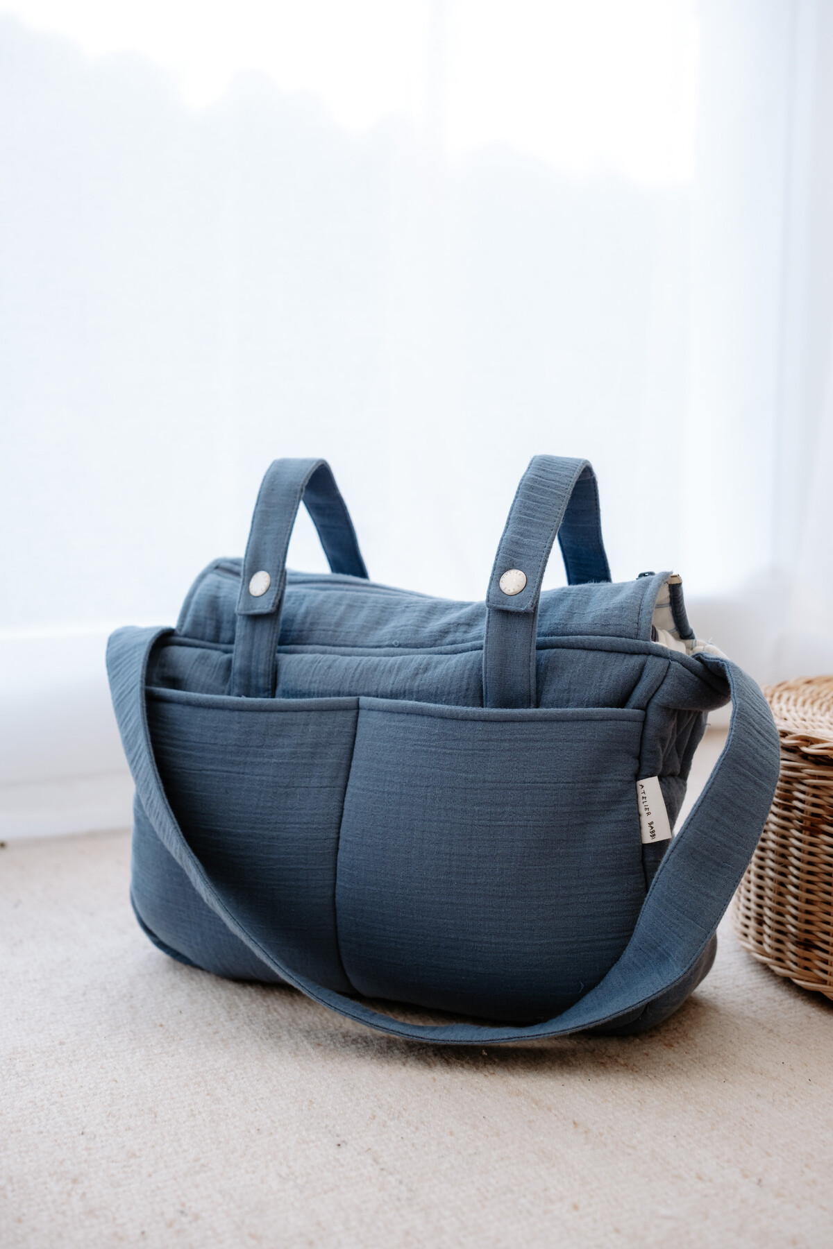 Picture of Müslin Anne Çantası - Kurdele / Mavi